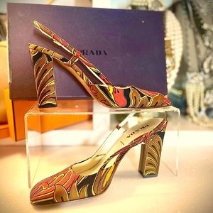 Vintage Prada silk heels